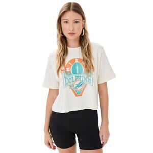 Junk Food Womens Dolphins Crop T-Shirt